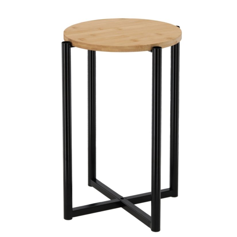Okrogla mizica v loft stilu 29 x 42 cm
