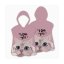 Poncho da spiaggia per bambini rosa con gatto