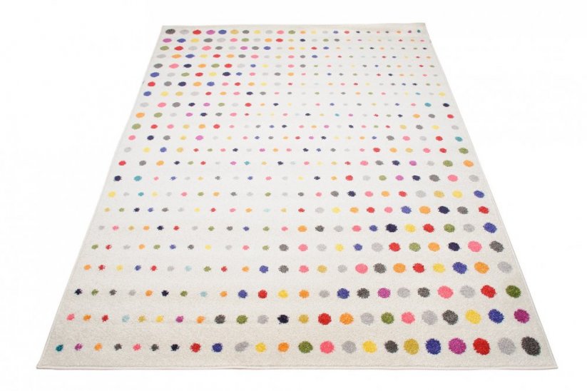 Modern szőnyeg színes pontokkal