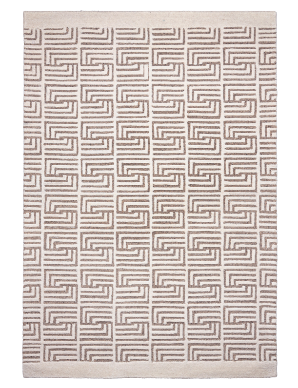 Dizajnový vlnený koberec v béžovo krémovom prevedení Alster