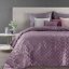 Sametový prošívaný přehoz na postel fialové barvy