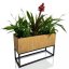 Декоративен широк цветарник от гладък естествен дъб LOFT FIORINO 62X22X40 см