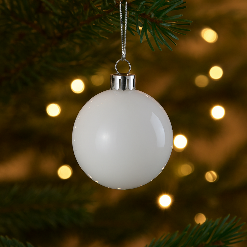 Ornamente albe pentru pomul de Crăciun 100pcs