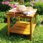 Tavolino laterale in legno di acacia - 45 x 45 x 45 cm