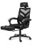Jedinečné černé herní křeslo s opěrkou nohou COMBAT 5.0