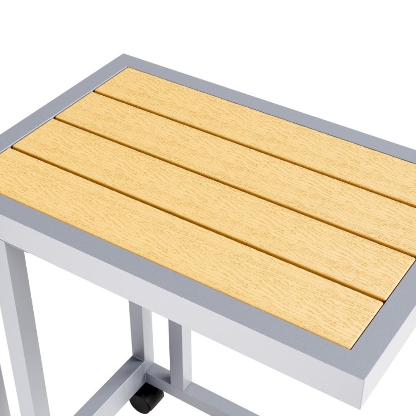 WPC asztallappal ellátott oldalasztal - 65,5 x 50 x 40 cm