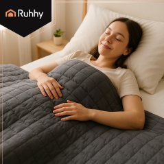 Graue sensorische Beschwerungsdecke 10 kg 200x220 cm - deutlich besserer Schlaf