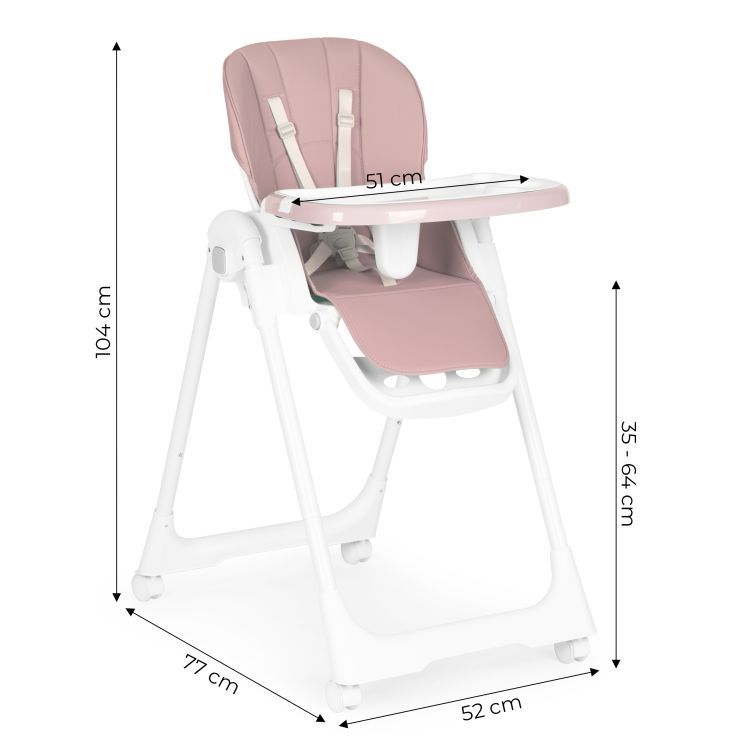 Детски стол за хранене в розово
