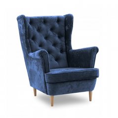 Füles fotel GLAMOUR stílusban - kék