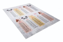 Kinderteppich mit dem Motiv einer kleinen Multiplikationstabelle