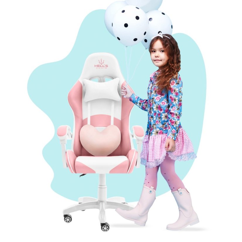 Детски стол за игра в розово за момиче KIDS PINK- WHITE