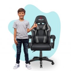 Детски стол за игра HC - 1007 черен със сиви детайли