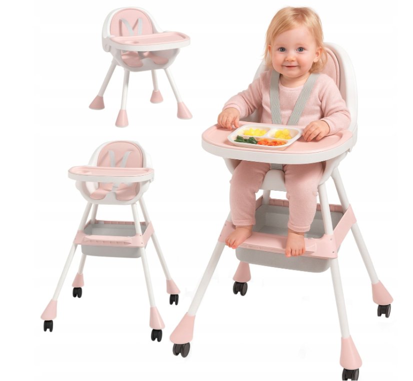 Praktická detská stolička na kŕmenie 3v1