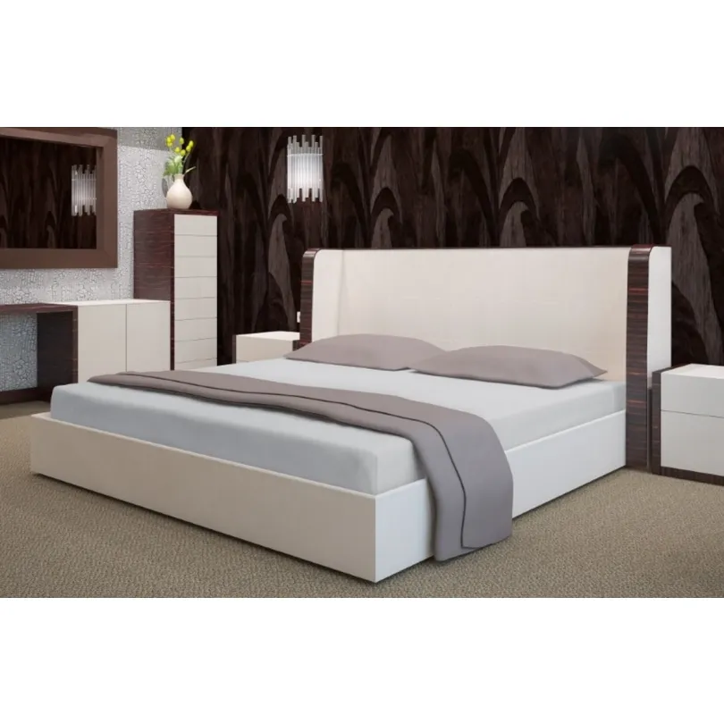 Froté plachta na posteľ s gumkou - svetlo sivá