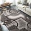 Originální šedohnědý koberec s motivem abstraktních kruhů - Rozměr koberce: Šířka: 60 cm | Délka: 100 cm