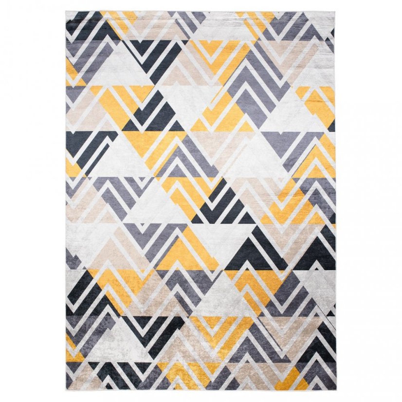 Unverwechselbarer Trendteppich mit geometrischem Muster