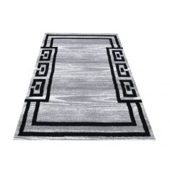 Covor elegant gri-negru, cu ornament