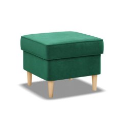 Skandinavischer dunkelgrüner Hocker für Sessel