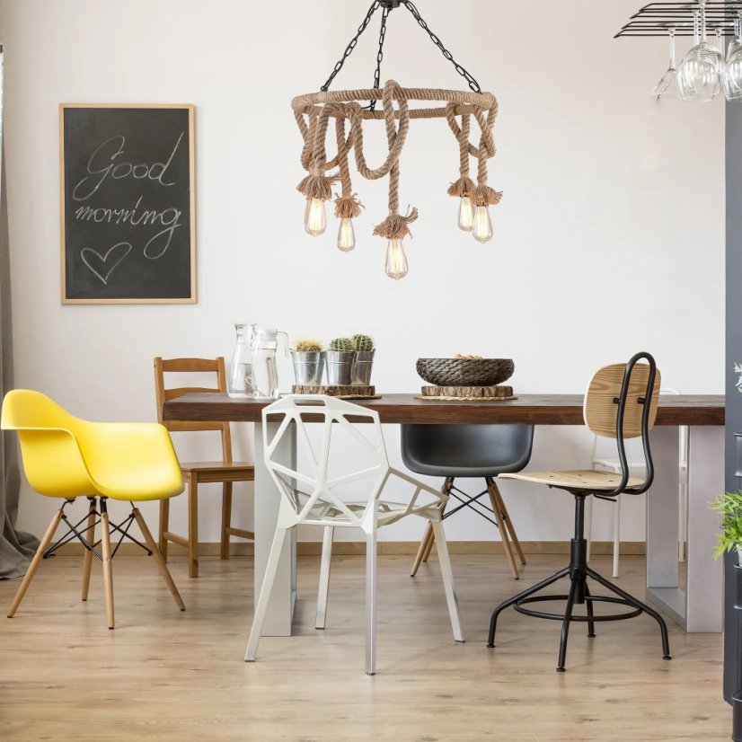 Závesné stropné svietidlo v rustikálnom štýle 60 cm