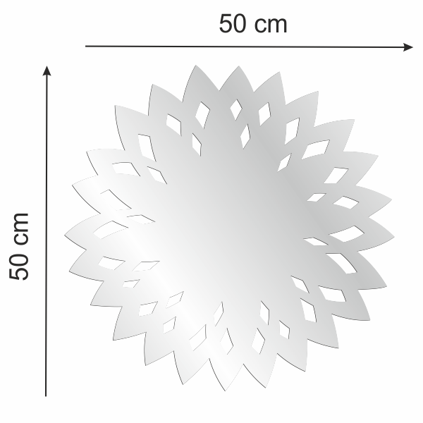 Okrúhle nalepovacie zrkadlo na stenu
