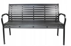 Moderná záhradná lavička v tmavohnedej farbe 125 x 60 x 80 cm