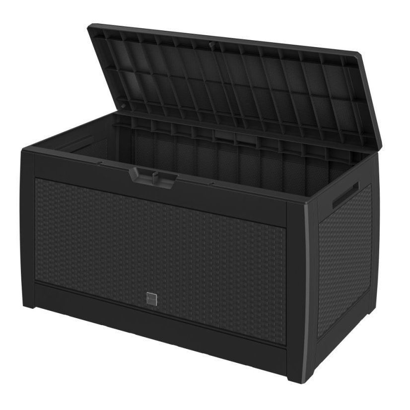 Ladă de depozitare pentru grădină Rato 310 l - aspect rattan, impermeabilă