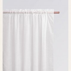 Завеса  La Rossa  в бял цвят на лента с райета 140 x 260 cm