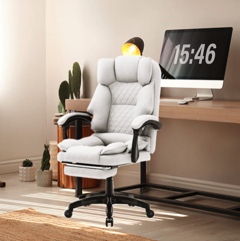 Ergonomikus irodai szék HC-1031 lábtartóval - szürke