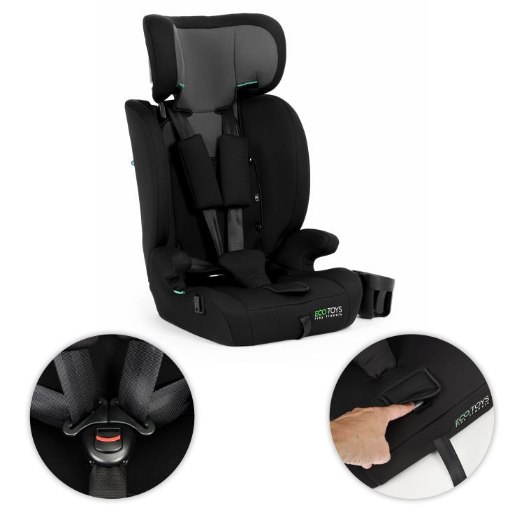 Nastaviteľná autosedačka pre deti 76–150 cm s držiakom na pohár