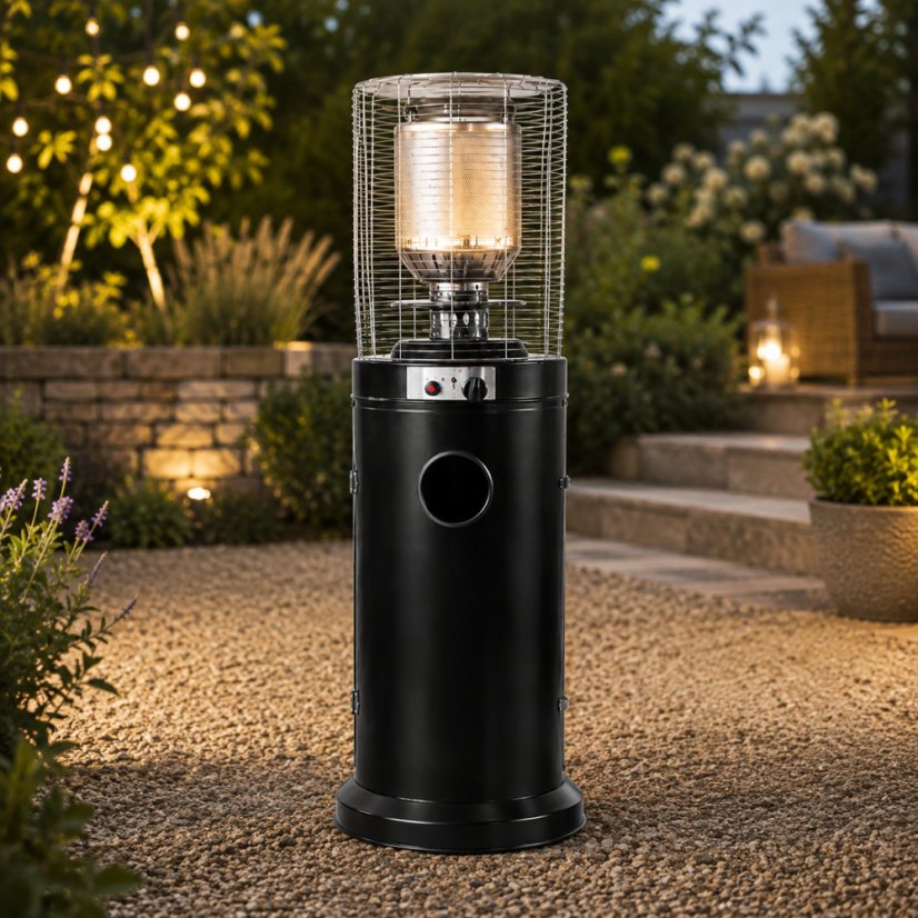 Plinska grijalica za vrt i terasu od 13 kW – 136 cm, crna
