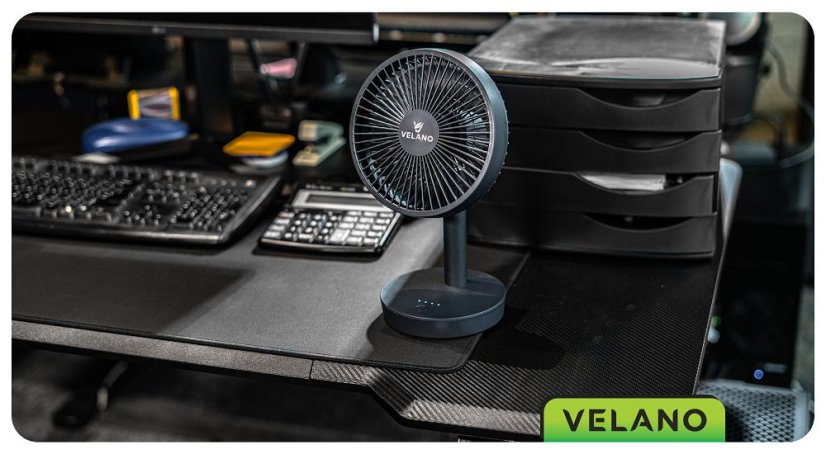 Velano VELWEBS0018 încărcarea ventilatorului de masă prin USB-C