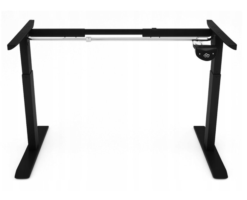 Elektricky výškově nastavitelný stůl 72 - 117 cm - ořech, černá