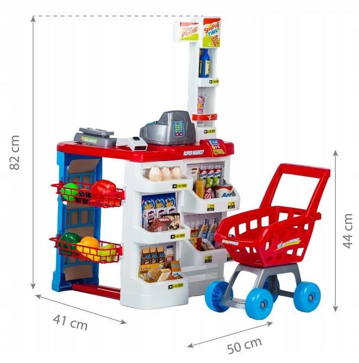 Щанд в дизайна на детски магазин заедно с аксесоари