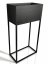 Черна висока метална саксия LOFT FIORINO 42X22X80 см