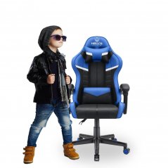 Детски стол за игра HC - 1004 черно и синьо