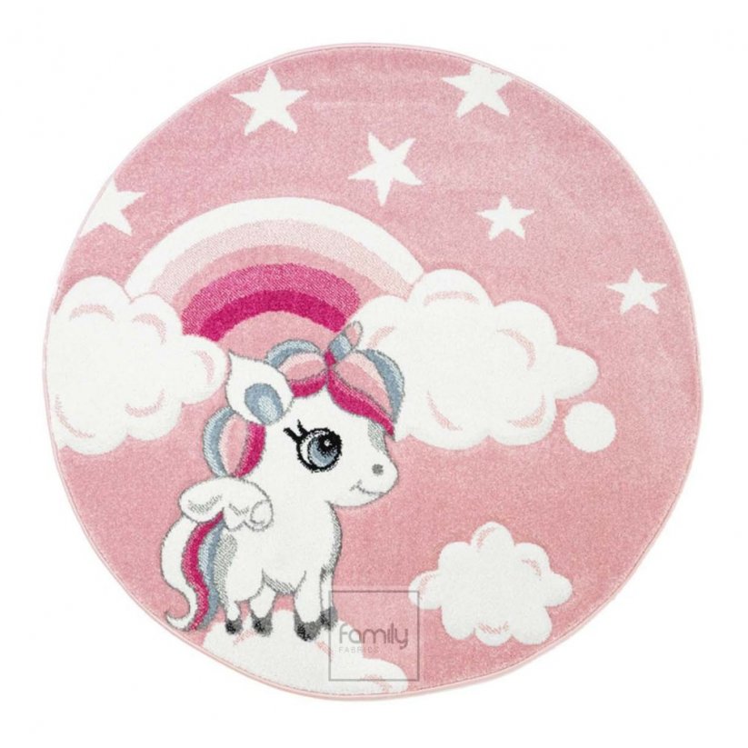 Страхотен розов момичешки килим Unicorn