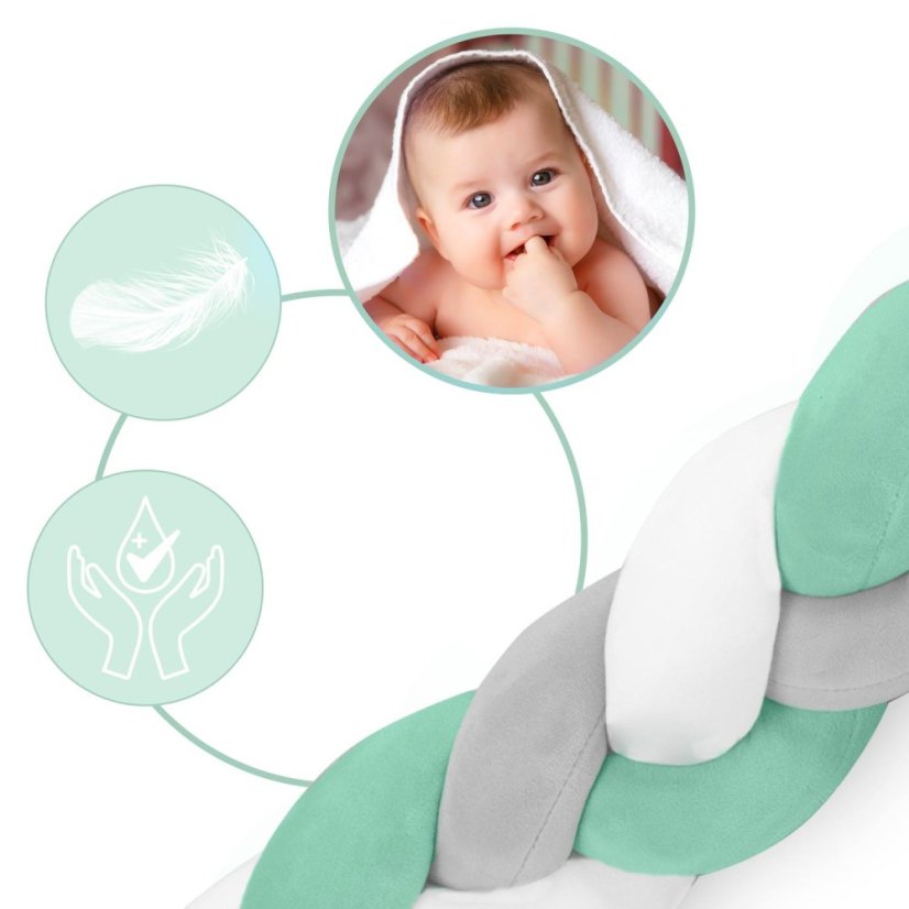 Ochranný mantinel, vrkoč do postieľky - 3 m