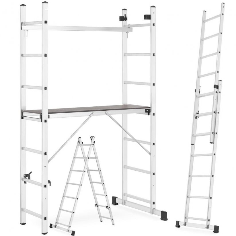 Pracovná hliníková plošina, rebrík a minilešenie 2x7