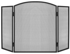 Bezpečnostná zábrana ku krbu 118 x 76 cm - čierna
