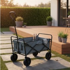 Ultra ľahký skladací transportný záhradný vozík - nosnosť 100 kg