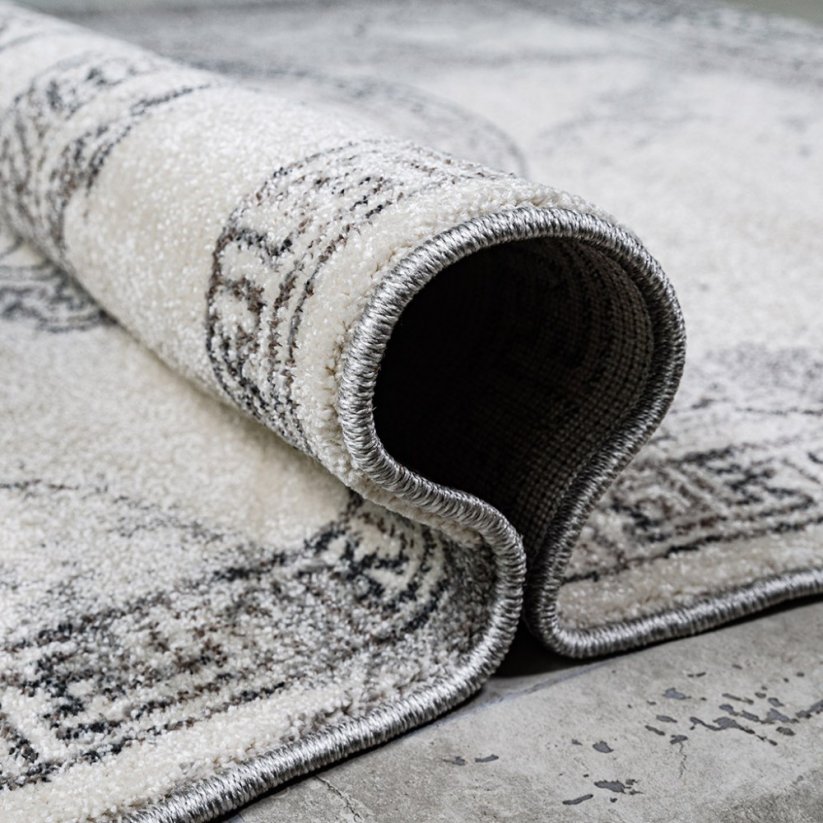Сив килим с мандала - Размерът на килима: Ширина: 200 см | Дължина: 290 см
