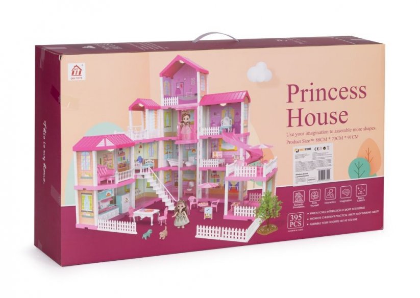 Veľký domček pre bábiky so záhradným nábytkom