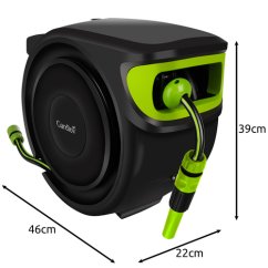 Tamburo autoavvolgente con tubo da giardino da 25 m