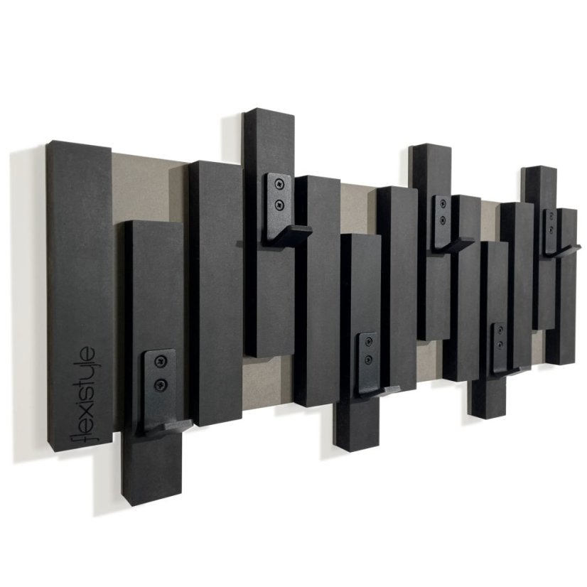 Fekete fali fogas ruhákhoz