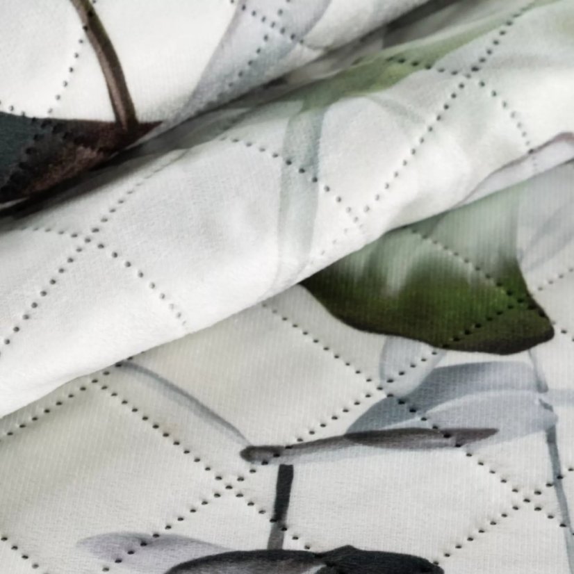 Bársony steppelt takaró - trópusi monstera levélminta