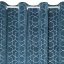 Tenda decorativa blu con sospensione su anelli metallici 135 x 250 cm