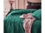 Moderní jednobarevný přehoz na postel tmavě zelené barvy 240 x 260 cm
