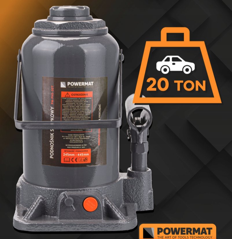 Hydraulický zdvihák 20 t – PM-PHS-20T, 245–445 mm