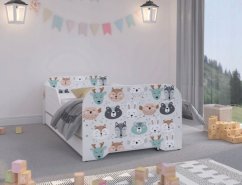 Moderni dječji krevetić sa šumskim životinjama 140 x 70 cm