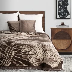 Luxus takaró EVA MINGE - barna bojtokkal